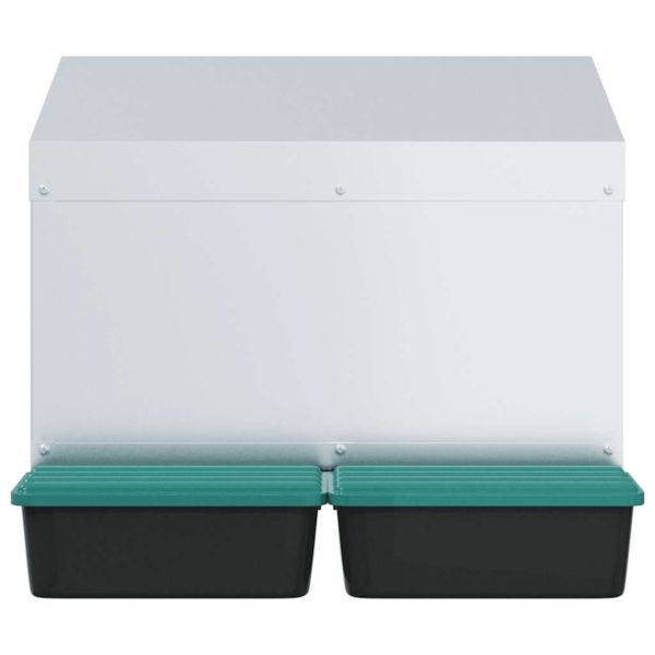 Кутия за пилета с 2 отделения, за стенен монтаж, поцинкована стомана