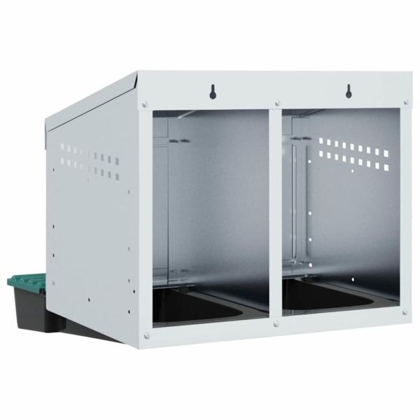 Кутия за пилета с 2 отделения, за стенен монтаж, поцинкована стомана