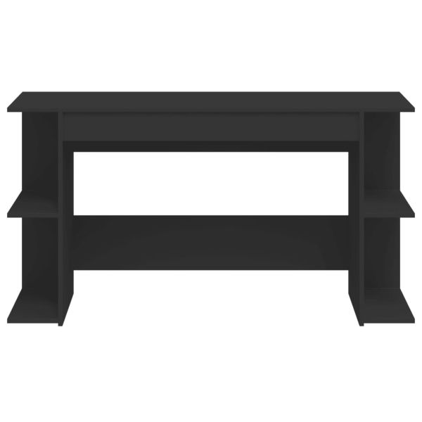 Бюро, черно, 140x50x75 см, инженерно дърво