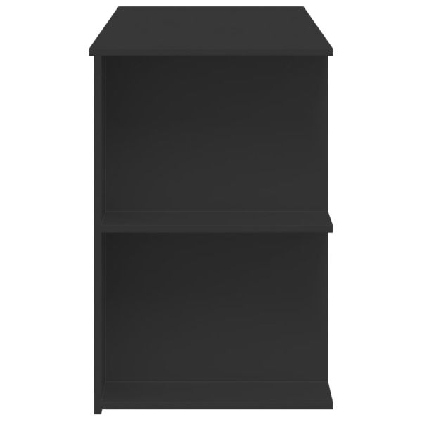 Бюро, черно, 140x50x75 см, инженерно дърво