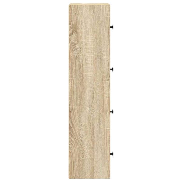 Библиотека, сонома дъб, 40x24x102 см, инженерно дърво