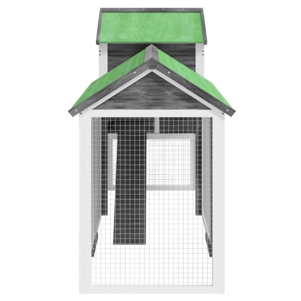 Кокошарник сив 193x65x117 см бор масив