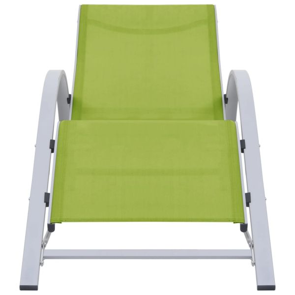 Шезлонг, textilene и алуминий, зелен