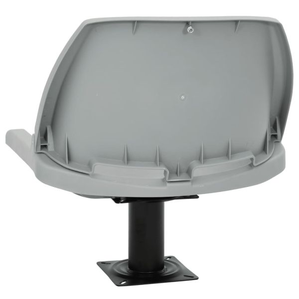 Сгъваем стол за лодка 4 части без възглавница сив 48x51x41 см