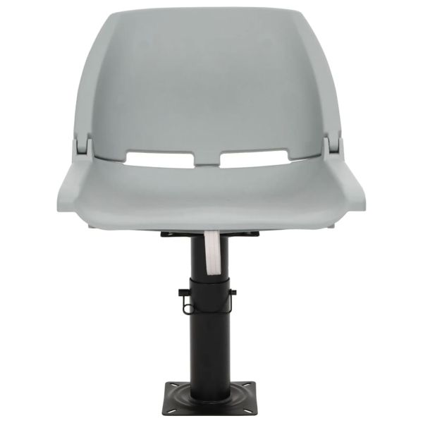 Сгъваем стол за лодка 4 части без възглавница сив 48x51x41 см