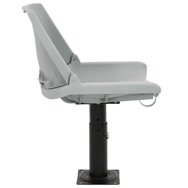 Сгъваем стол за лодка 4 части без възглавница сив 48x51x41 см