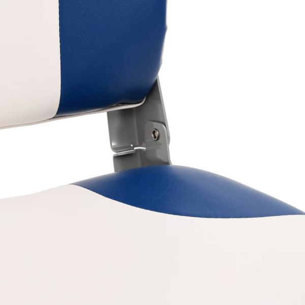 Сгъваеми седалки за лодка, 1 комплект, сини и бели, 41x36x48 см