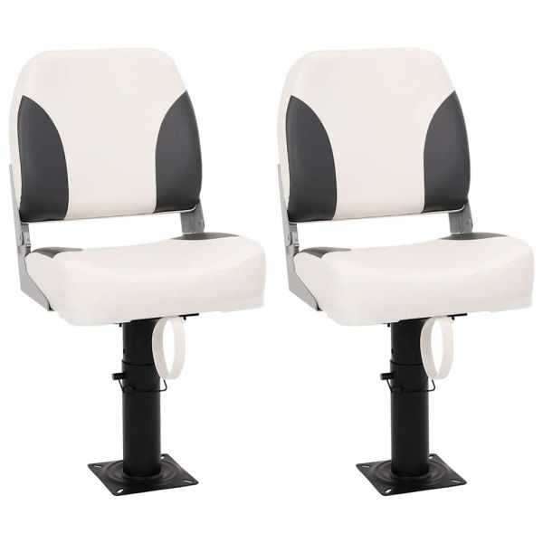 Сгъваеми седалки за лодка, комплект от 2, ниска облегалка