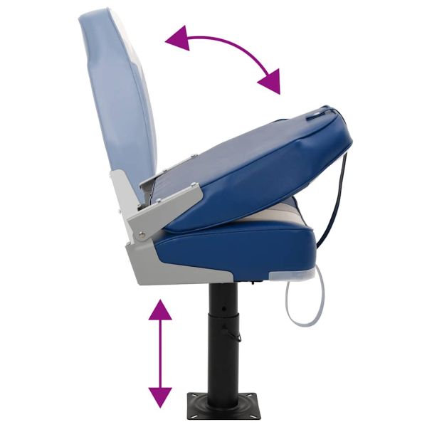 Сгъваема седалка за лодка от 2 части, висока облегалка