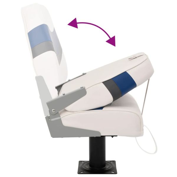 Сгъваема седалка за лодка от 2 части, висока облегалка