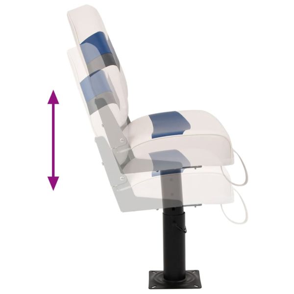 Сгъваема седалка за лодка от 2 части, висока облегалка