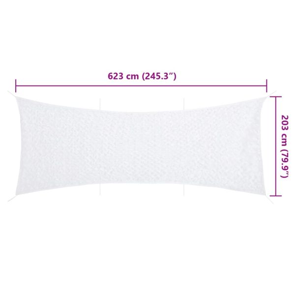 Камуфлажна мрежа с чанта за съхранение, 623x203 см, бял