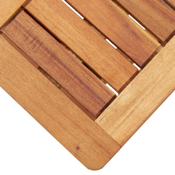 Шезлонг с маса, полиратан и масивна акациева дървесина