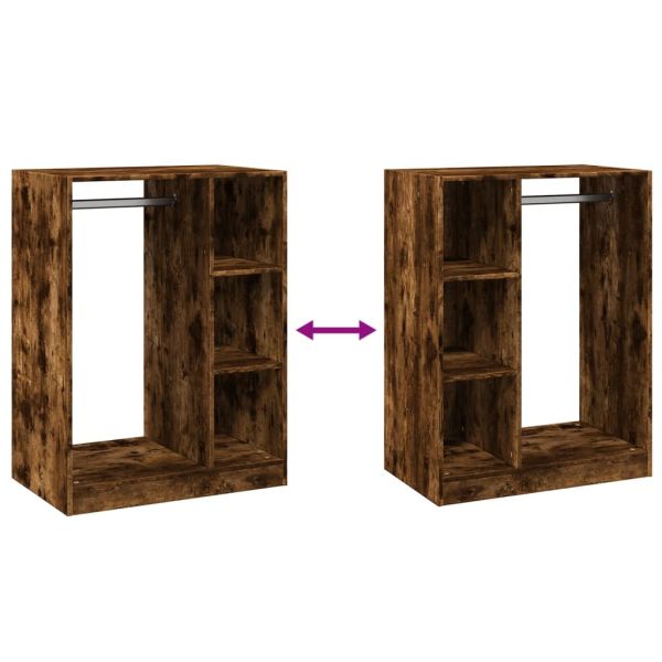 Гардероб, опушен дъб, 77x48x102 см, инженерно дърво