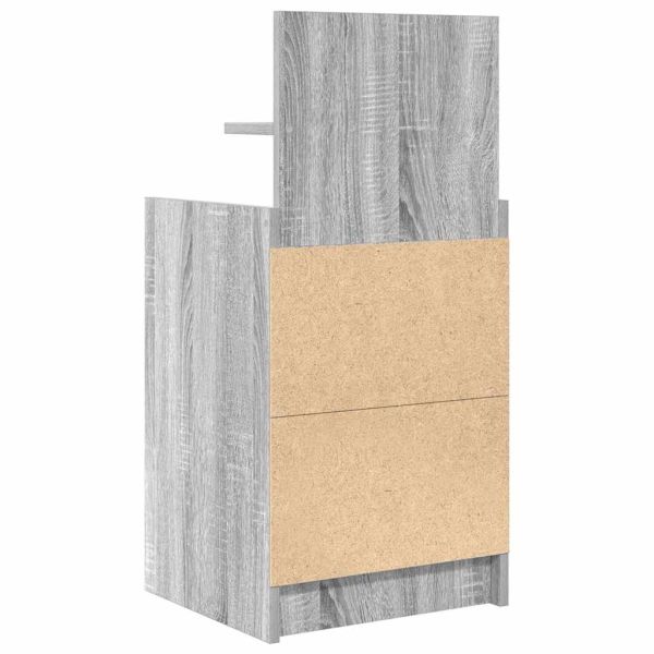 Нощни шкафчета с 2 чекмеджета 2 бр., сив сонома 38x34x80 см