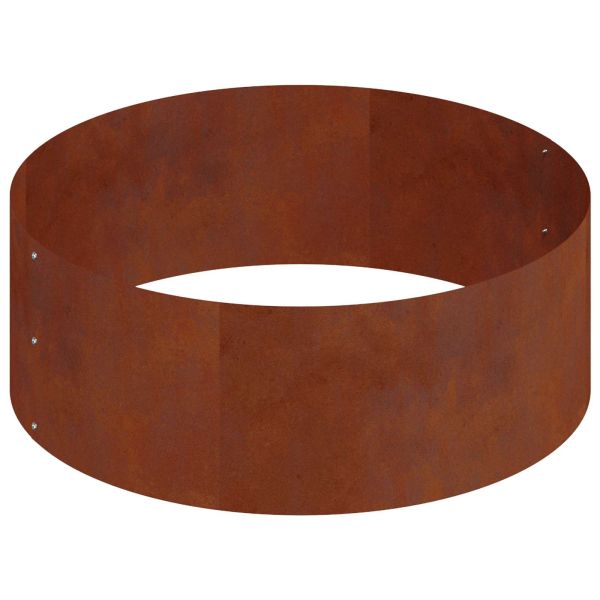 Градинска саксия Кафяво 90 x 90 x 20 см Патинираща стомана