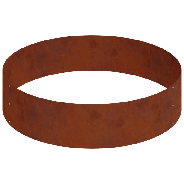 Градинска саксия Кафяво 90 x 90 x 20 см Патинираща стомана