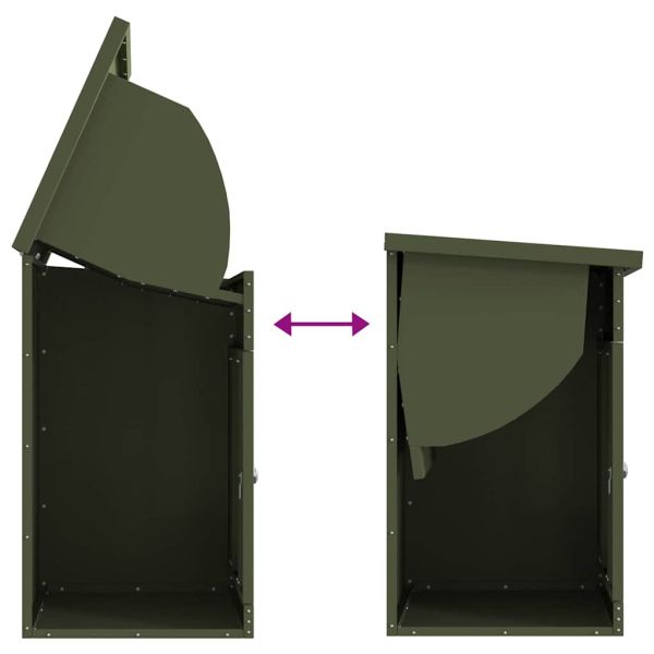 Пощенска кутия за пратки Маслиненозелен 47.5 x 38 x 59 см