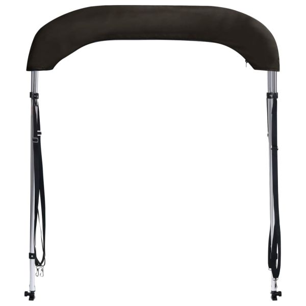 Тента за лодка, 2 дъги, черна, 150x120x110 см