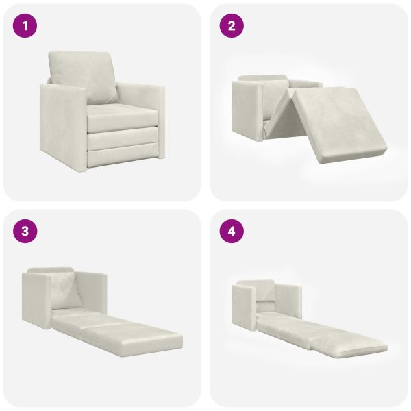 Диван легло 60cm Крем Кадифе