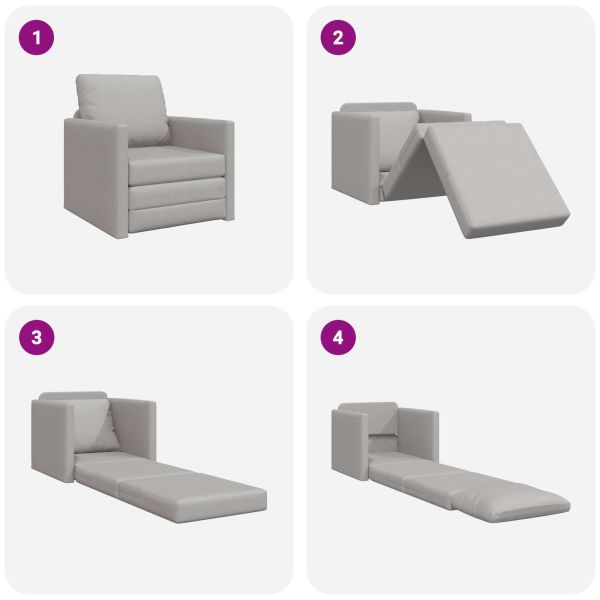 Диван легло 60cm Облачно сиво текстил