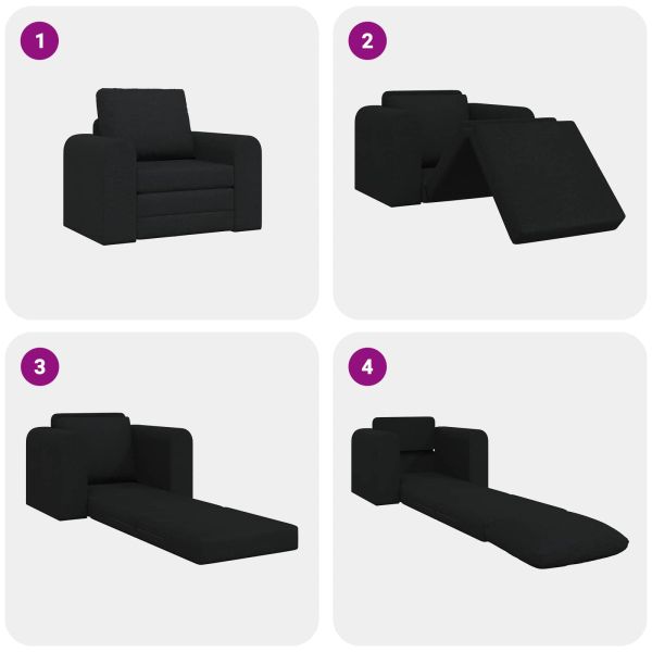 Диван легло Черно 98 x 71 x 83 см текстил