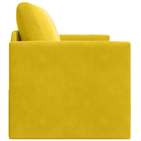 Диван легло 110cm Жълт слънчоглед Кадифе