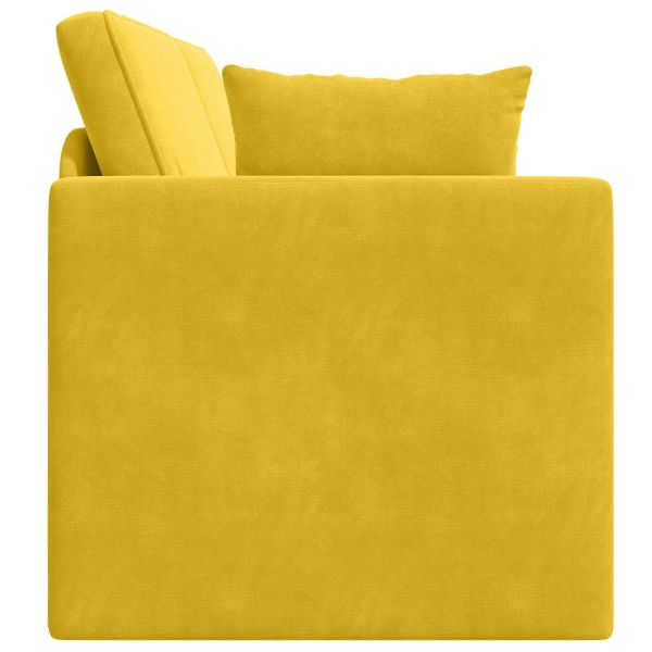 Диван-легло за под 200cm Жълто Кадифе