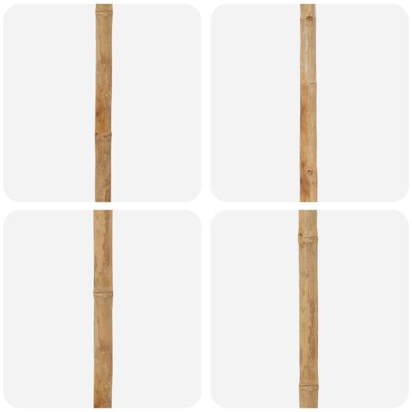 Градински парасол Кремаво Бяло Ø 270 x 260 см бамбук