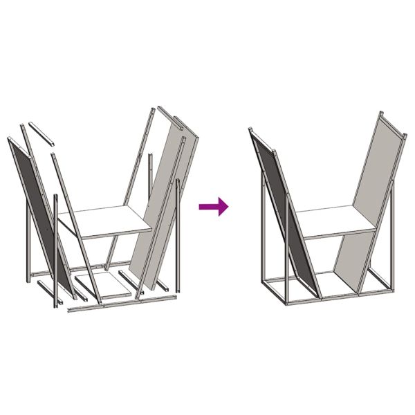 Стойка за дърва, черна, 69,5x35x81 см, студеновалцувана стомана