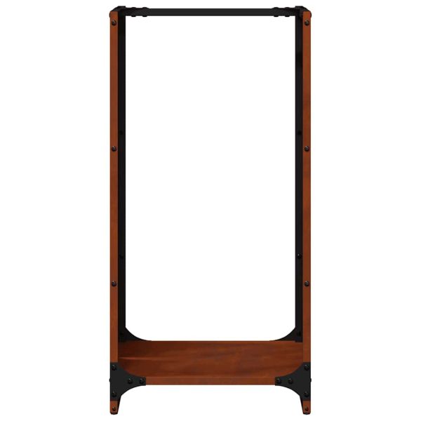 Стойка за дърва за огрев 40x30x80 см Патинираща стомана