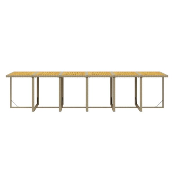 Градински комплект с възглавници, 13 части, полиратан, бежов