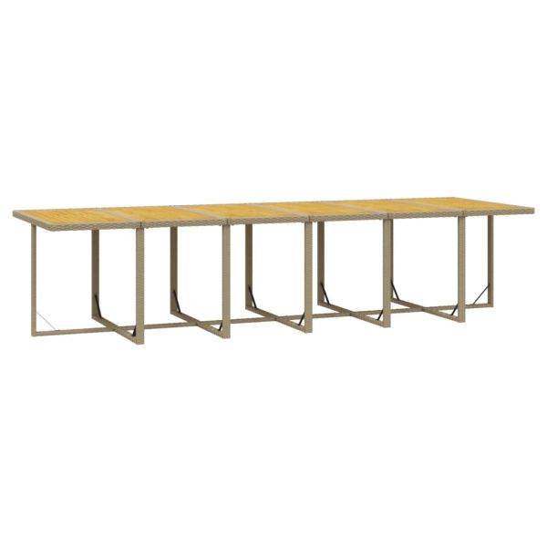 Градински комплект с възглавници, 17 части, полиратан, бежов