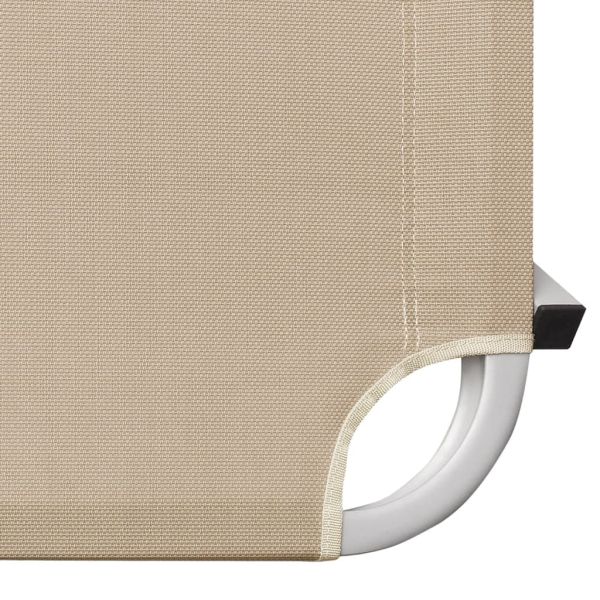 Шезлонг, алуминий и textilene, кремав