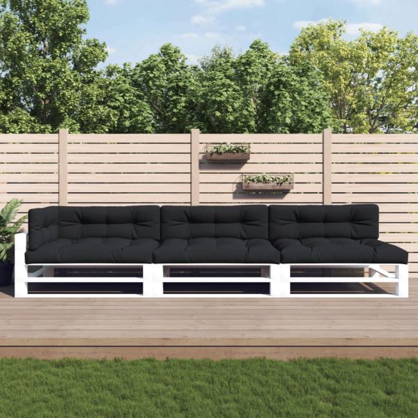 Палетни възглавници, 7 бр, черни, текстил