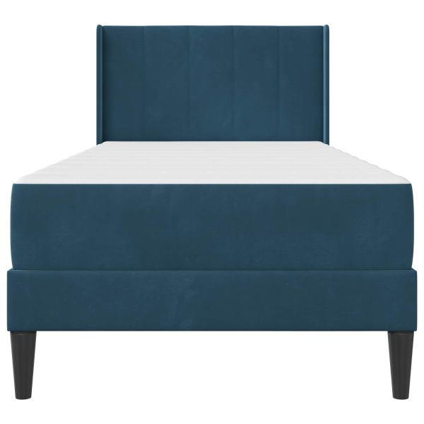 Рамка за легло с матрак Синьо 80 x 200 cm Кадифе