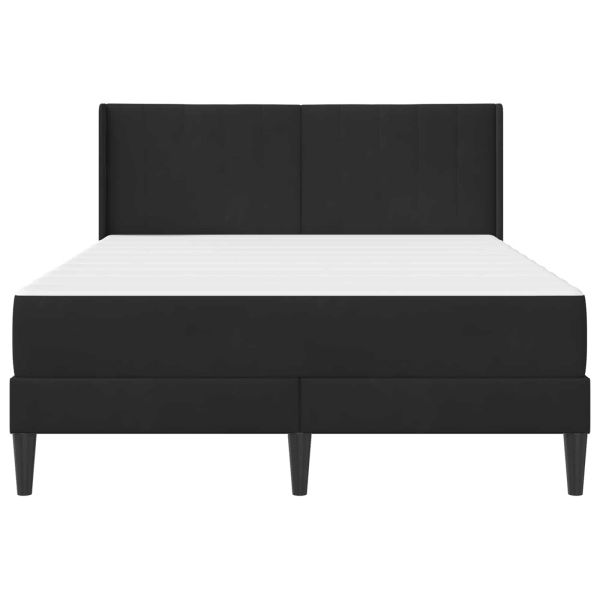 Рамка за легло с матрак Черен 160 x 200 cm Кадифе