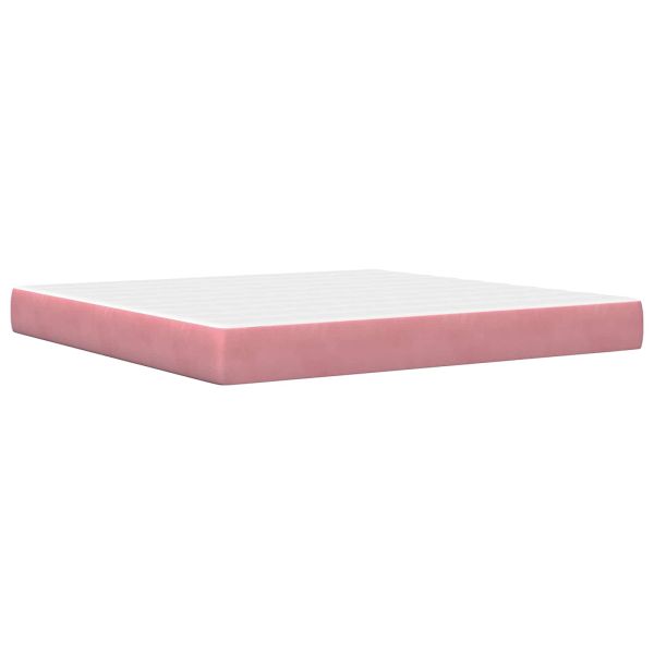 Рамка за легло с матрак Розово 180 x 200 cm Кадифе