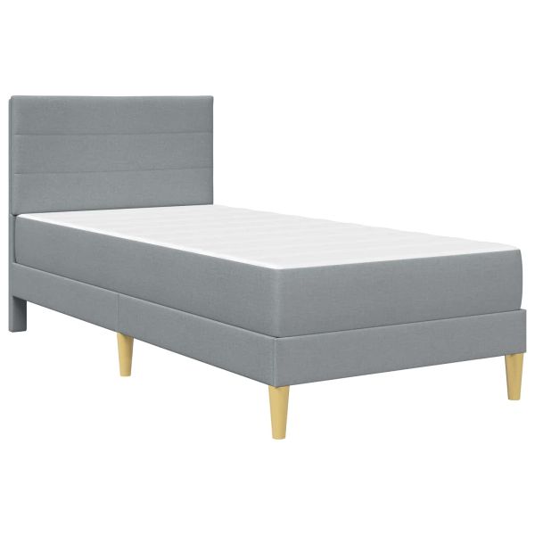 Рамка за легло Светлосиво 90 x 190 cm Полиестер