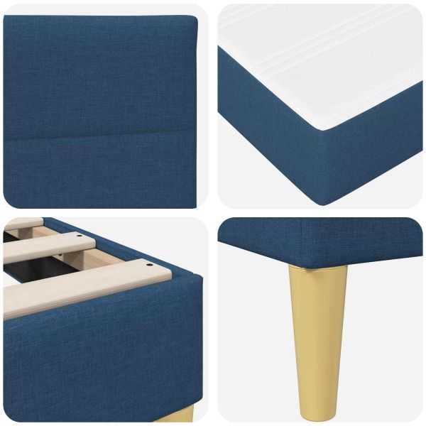 Рамка за легло Синьо 100 x 200 cm Полиестер