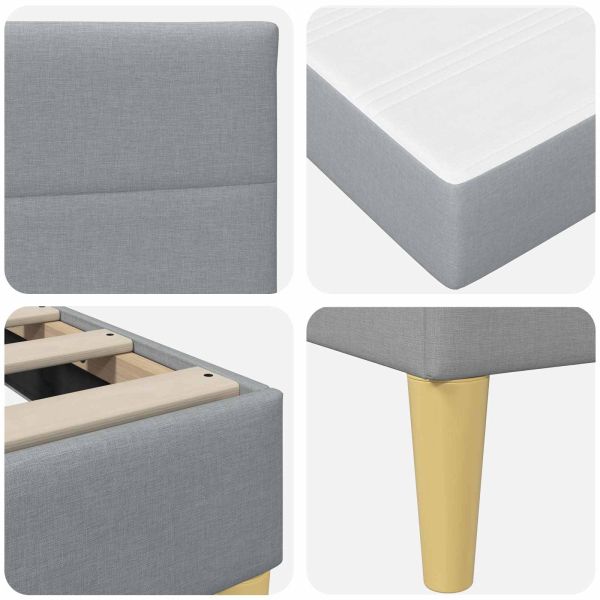 Рамка за легло Светлосиво 160 x 200 cm Полиестер