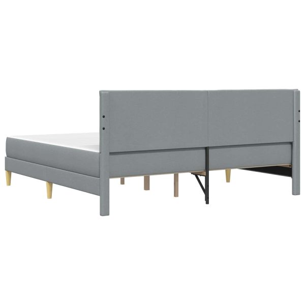 Рамка за легло Светлосиво 180 x 200 cm Полиестер