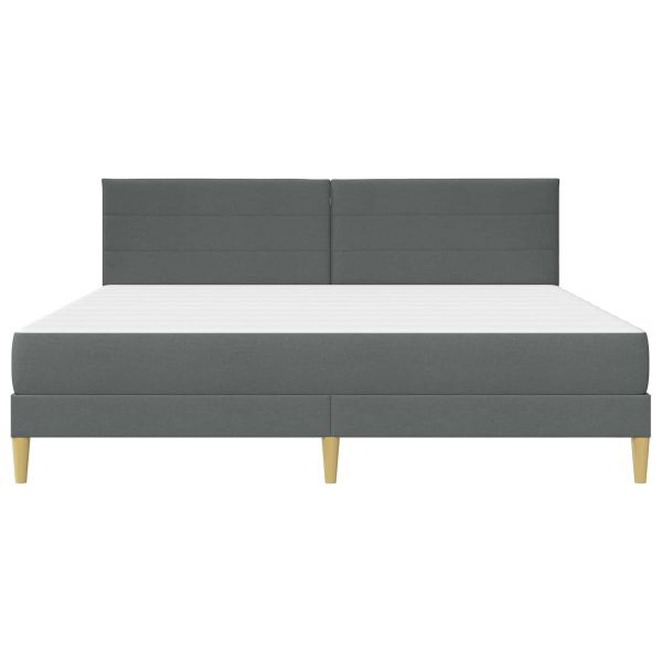 Рамка за легло Тъмен сив 200 x 200 cm Полиестер