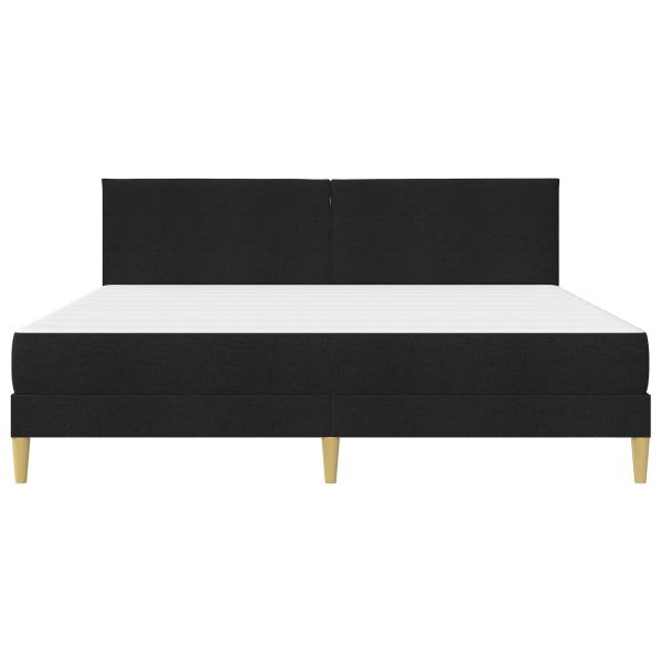 Рамка за легло Черен 200 x 200 cm Полиестер