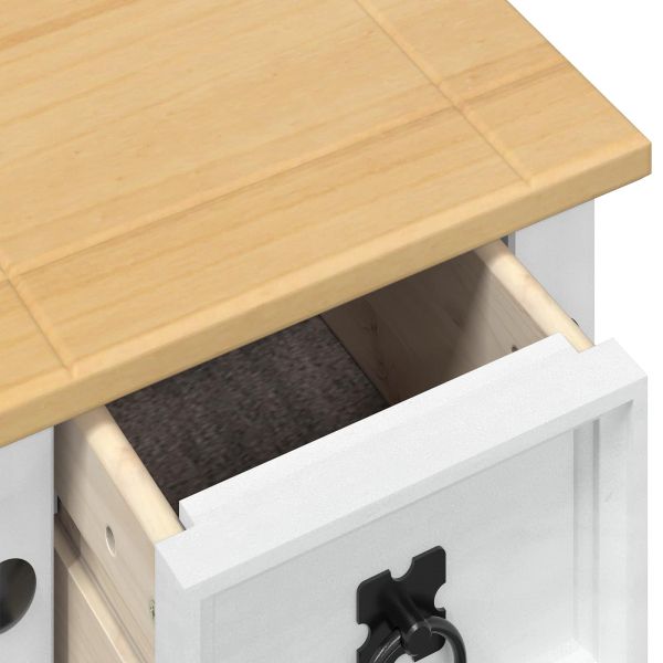 Стойка за растения Бяло 30 x 30 x 73 см Солидно борово дърво