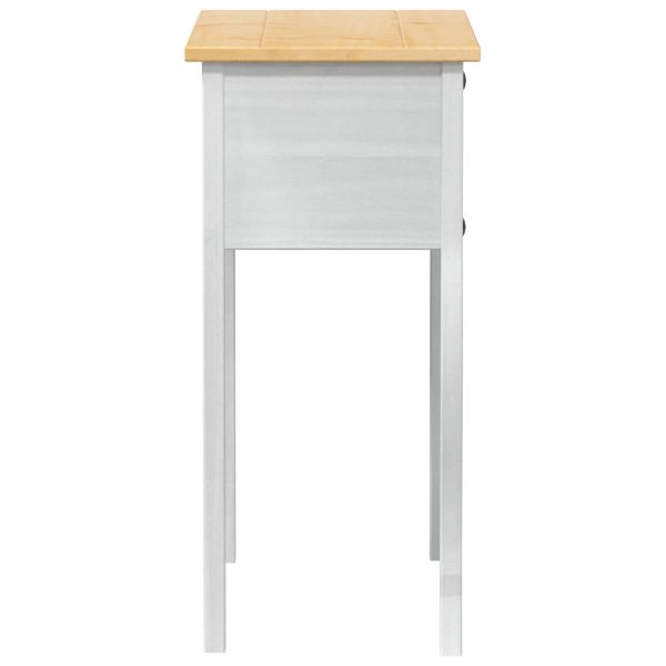 Конзолна масичка Бяло 73 x 35 x 73 см Солидно борово дърво
