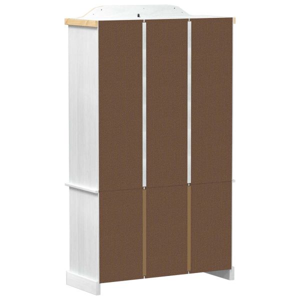 Витрина Бяло 103.5 x 42 x 180 см Солидно борово дърво