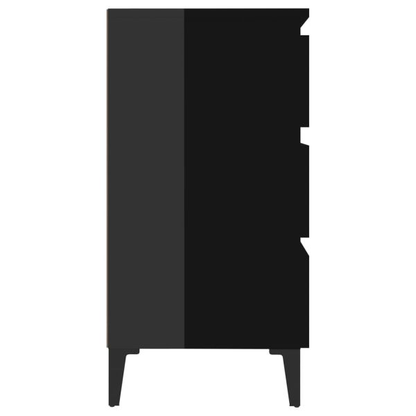 Бюфет, черен гланц, 60x35x69 см, инженерно дърво