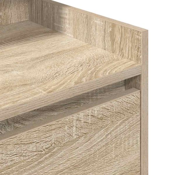 Нощни шкафчета с 2 чекмеджета 2 бр., дъб сонома 38x34x80 см