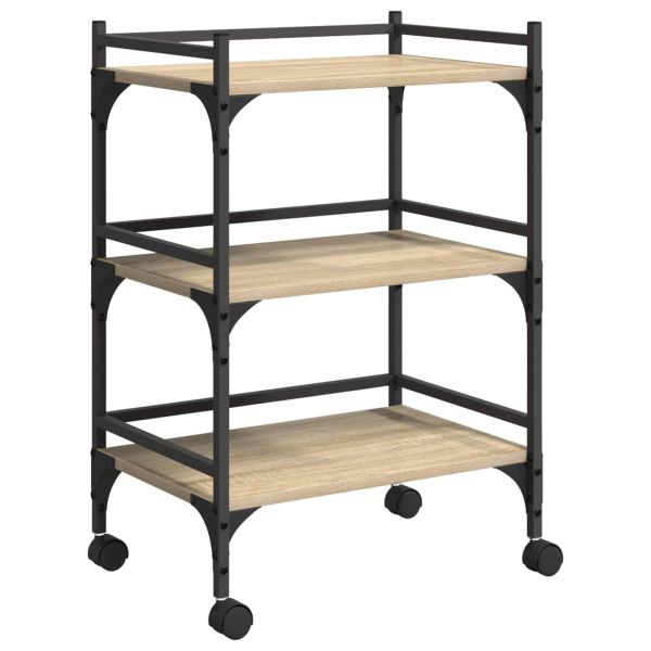 Кухненска количка Сонома дъб 50 x 35 x 75,5 см Инженерно дърво